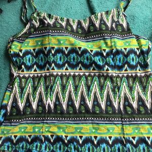💚3/$25 Antiqua size 10 multi colored tank top swimsuit